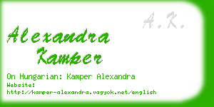 alexandra kamper business card